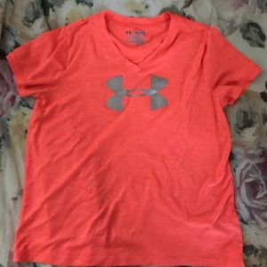 under armour coral vneck T-shirt